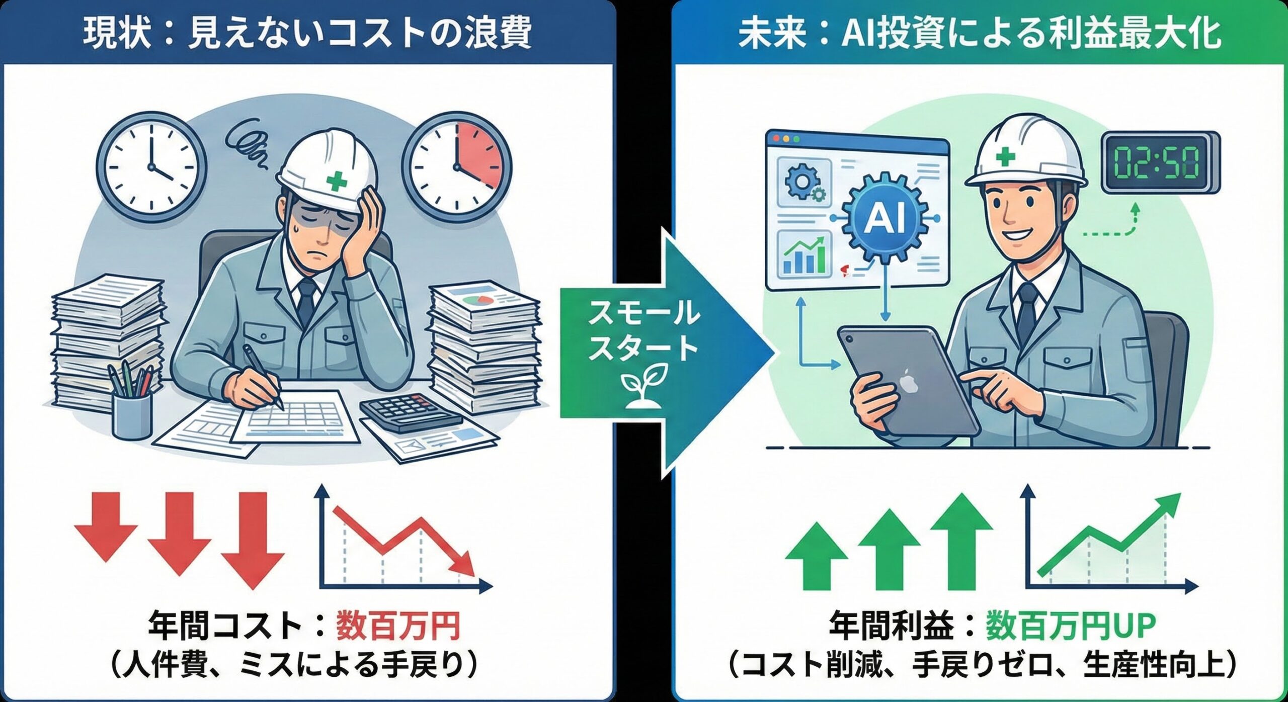 経営者必見】建設AIは「高い」のか？投資対効果（ROI）を最大化する3つの視点