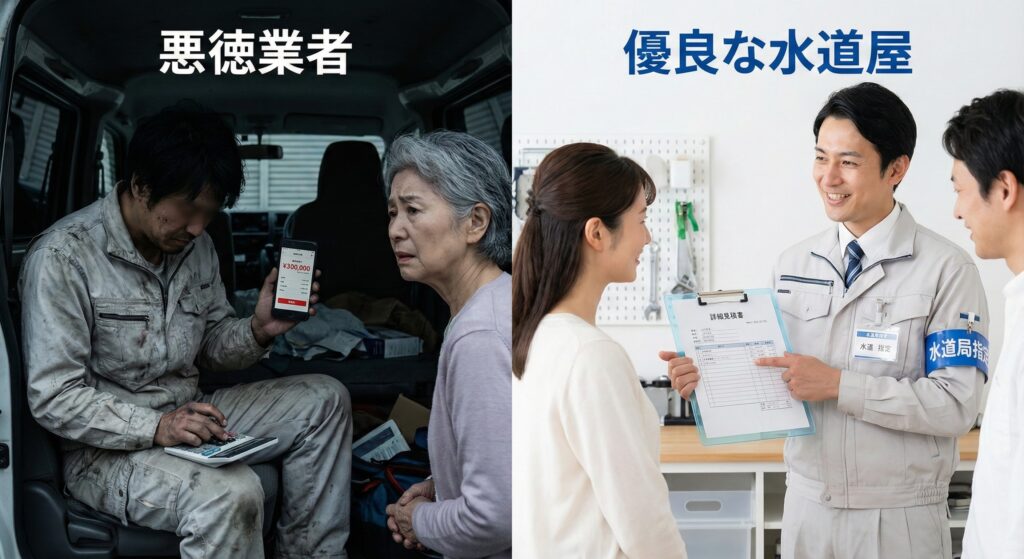 「マグネットの業者は呼ぶな」は本当？正直な水道屋が教える、悪徳業者と優良業者の決定的な3つの違い