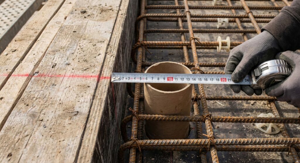 打設前なら間に合う！スリーブ位置の「ズレ」発覚。鉄筋を切らずに修正する判断基準