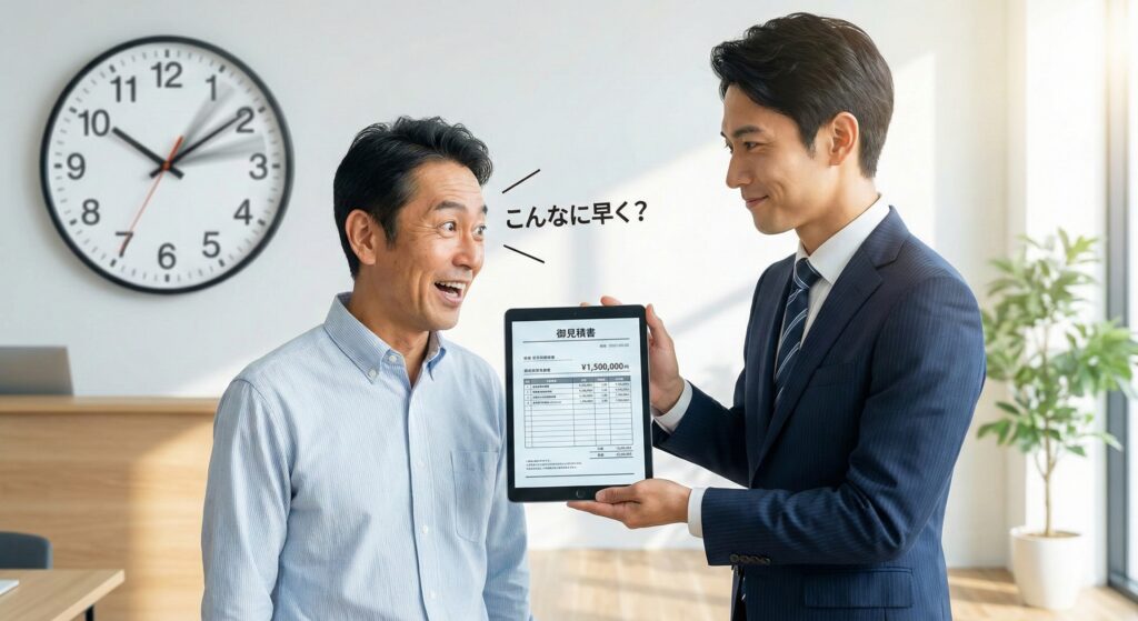 見積もりが遅い会社は、土俵にすら上がれない。AI積算で「即日回答」を実現し、受注率を倍にする方法