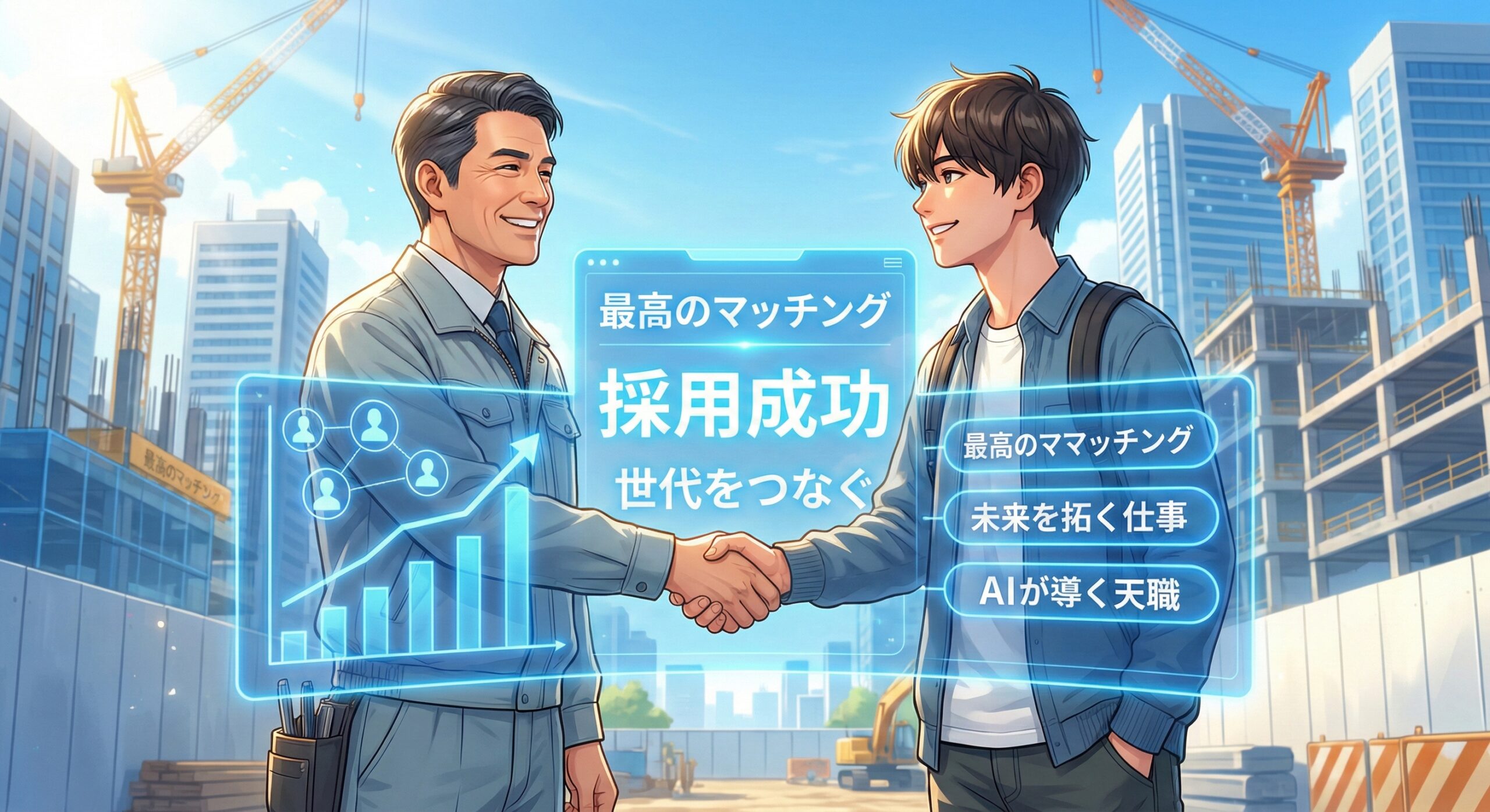 AI面接と採用成功のイメージ